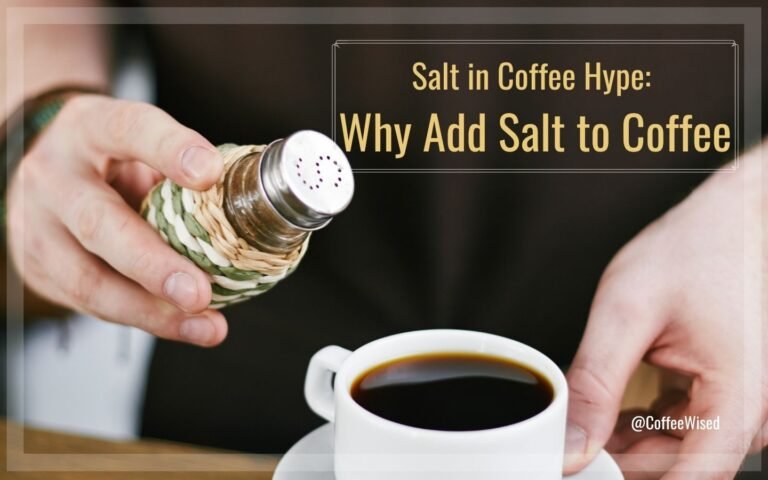 man putting salt in coffee